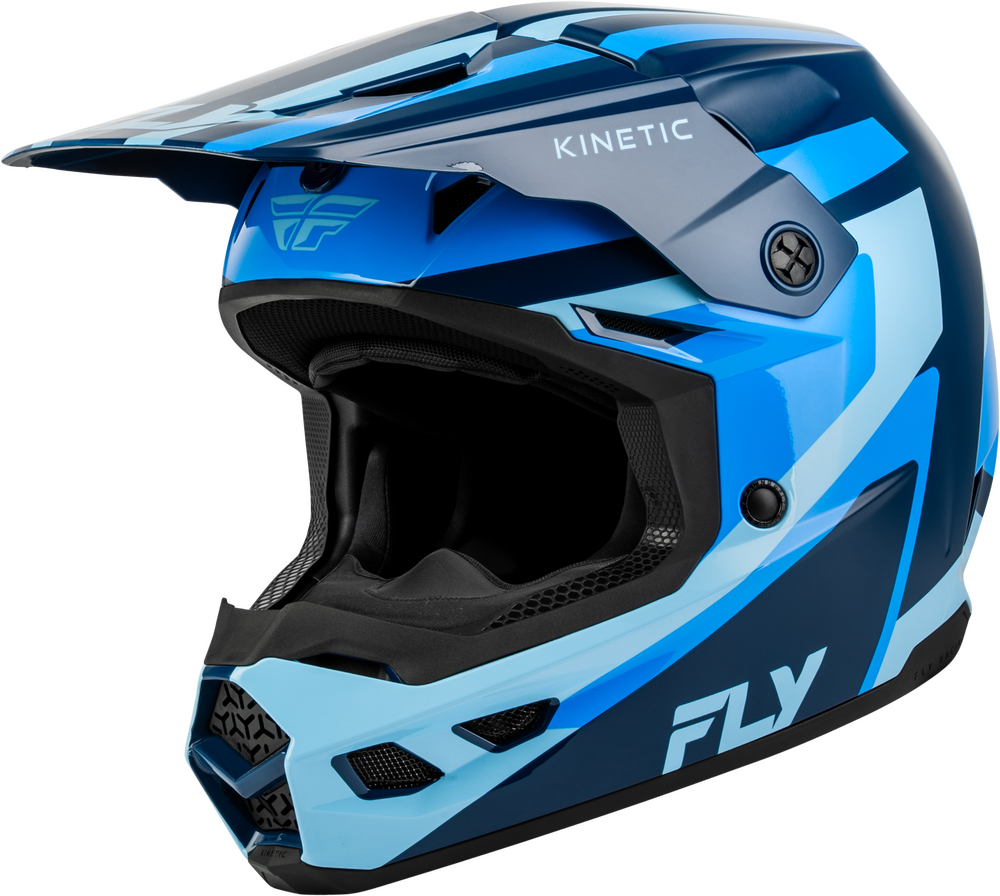 Fly Racing Kinetic Sync Cold Weather Helmet (2027) — Navy/Blue/Light Blue