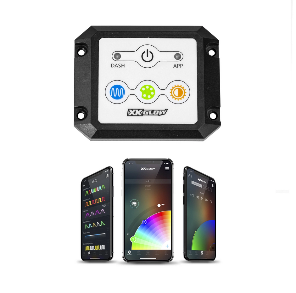 XK GLOW 2 PC 32" WHIP WITH DUAL MODE DASH CONTROLLER
