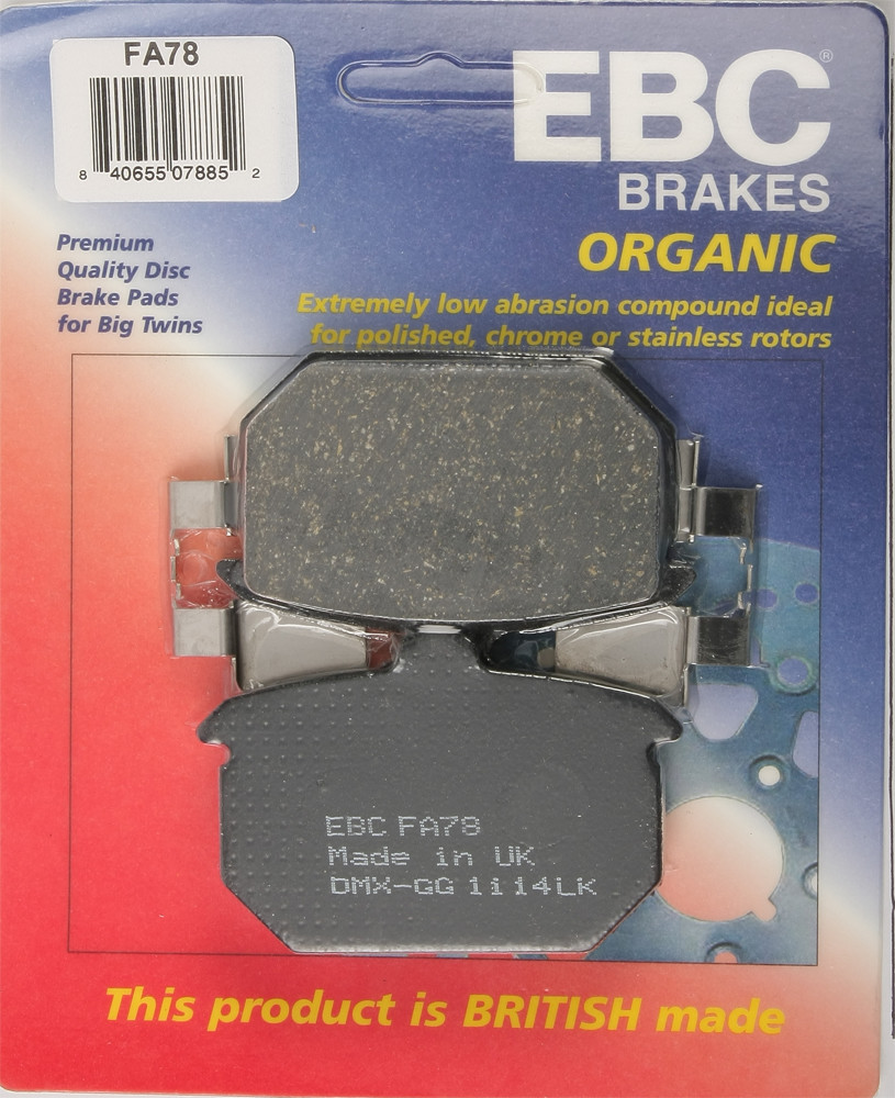 EBC Organic Rear Brake Pads For Harley 1982-1987
