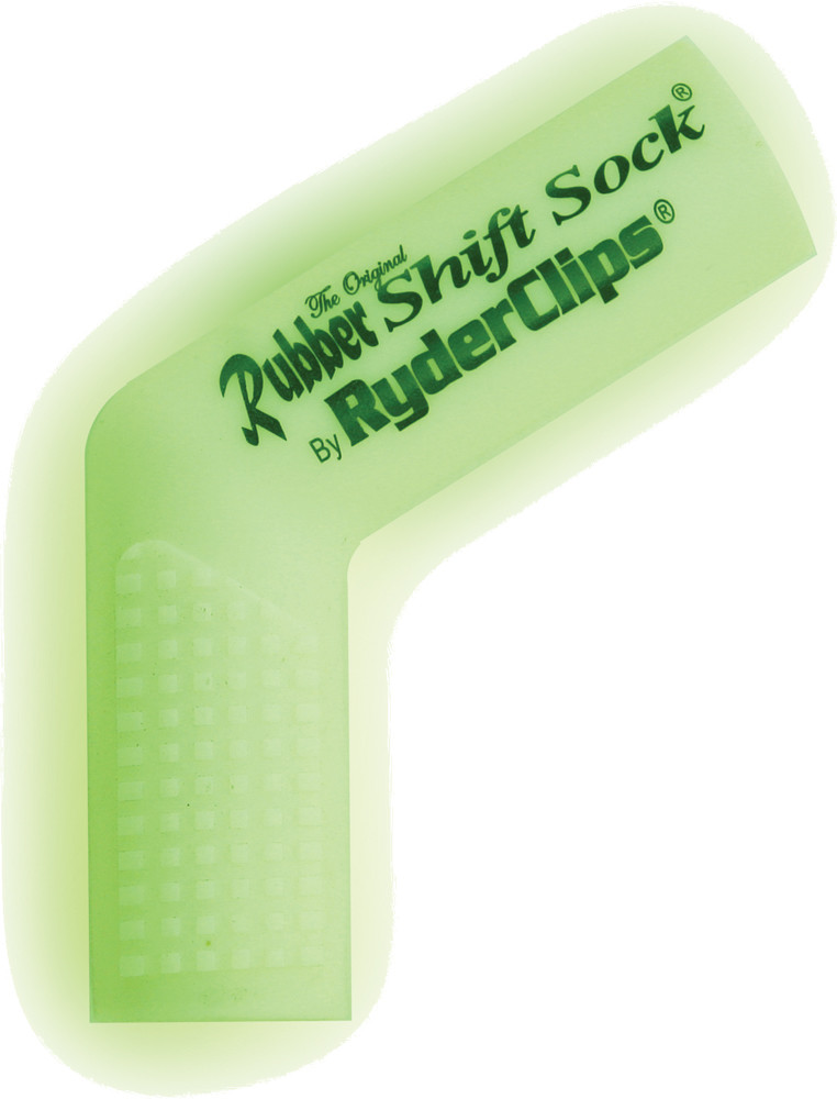 RYDER CLIPS RUBBER SHIFT SOCK GLO-WHITE