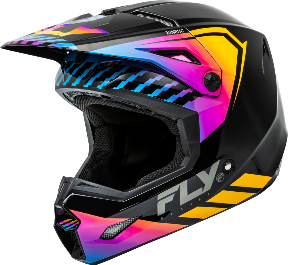 Fly Racing Kinetic Menace Helmet (2024) — Black/Sunrise