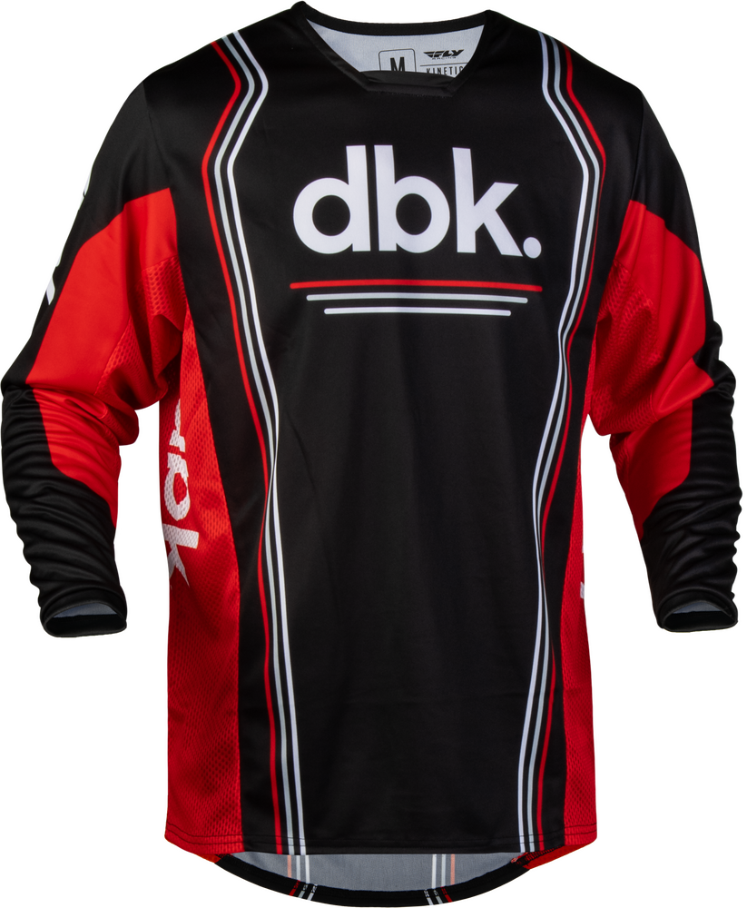 Fly Racing Kinetic DBK Jersey (2027) — Black/Red/White