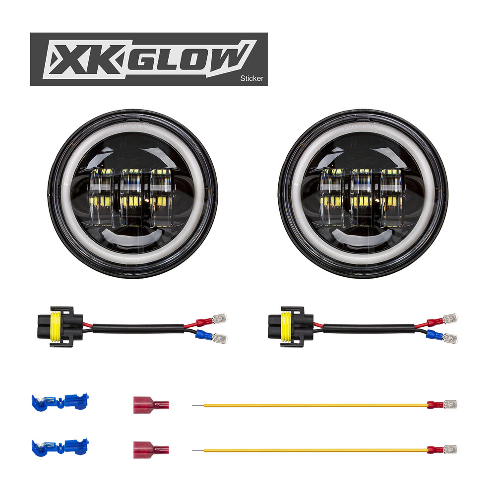 Xk Glow 4.5" Lights Amber Halo Black