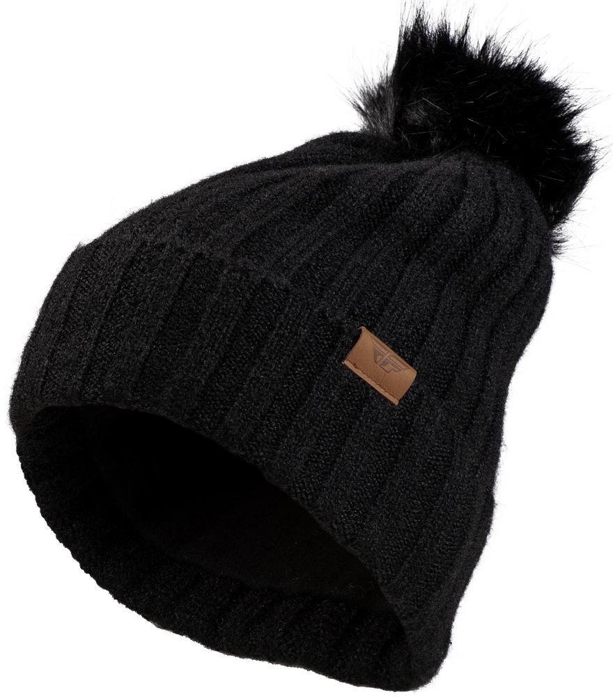 Fly Racing Pom Beanie — Black