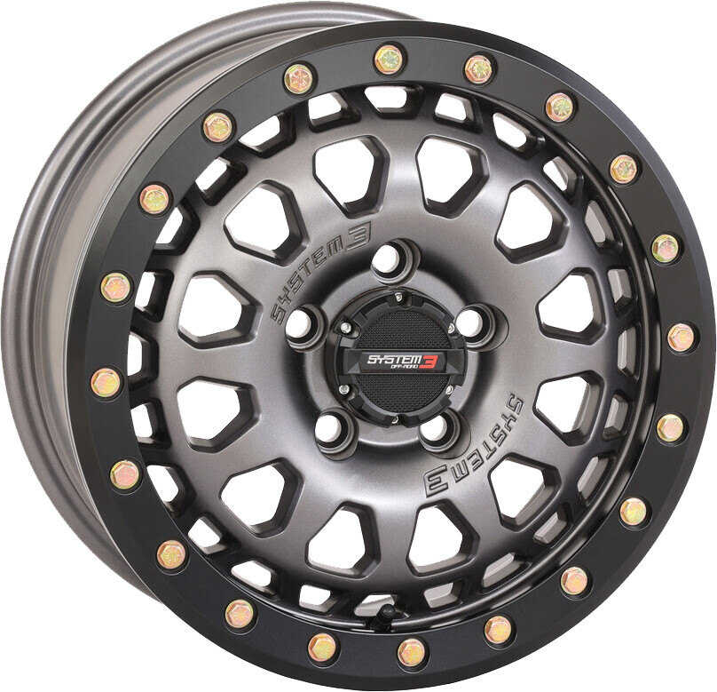 SYSTEM 3 SB6 BL WHEEL 15X7 4+3 (+10MM) 5/4.5 GUN METAL GREY