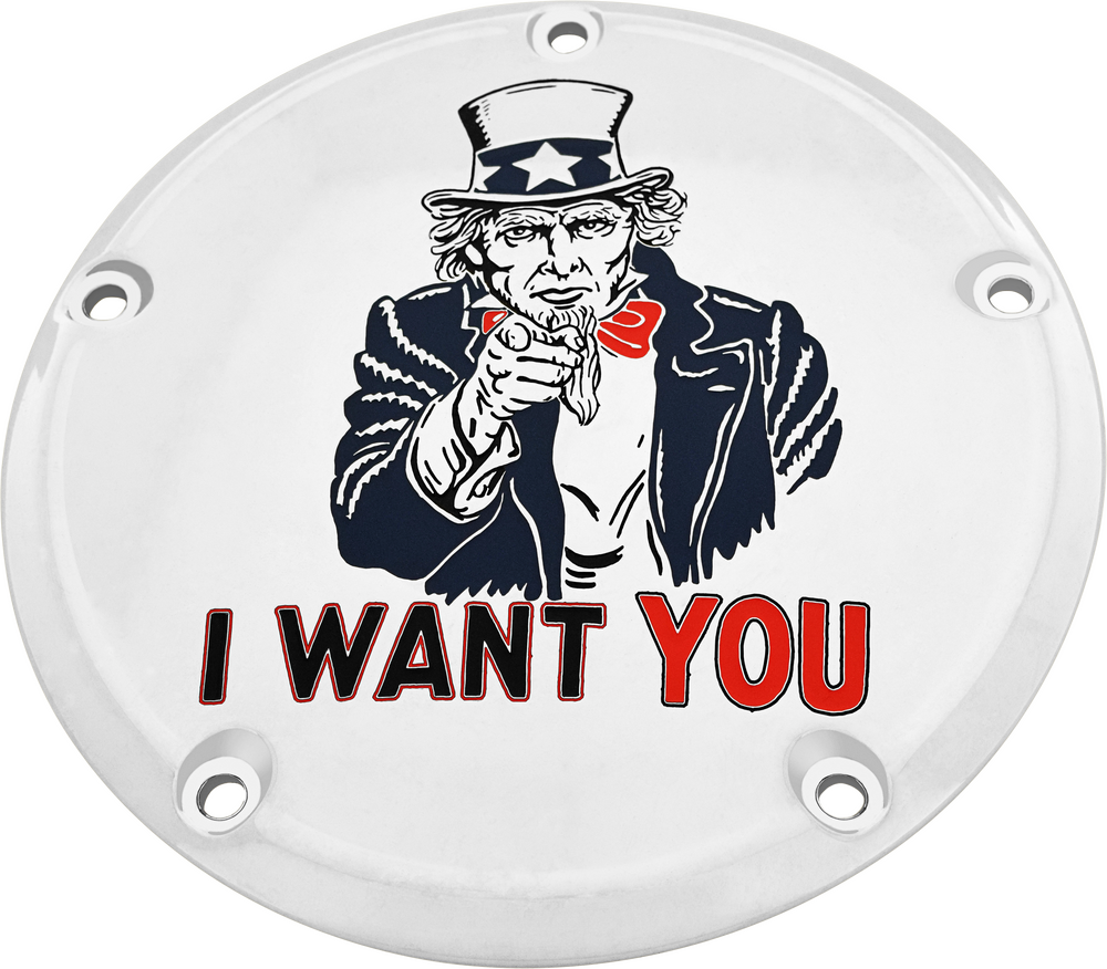 6   M8 SOFTAIL DERBY COVER UNCLE SAM CHROME