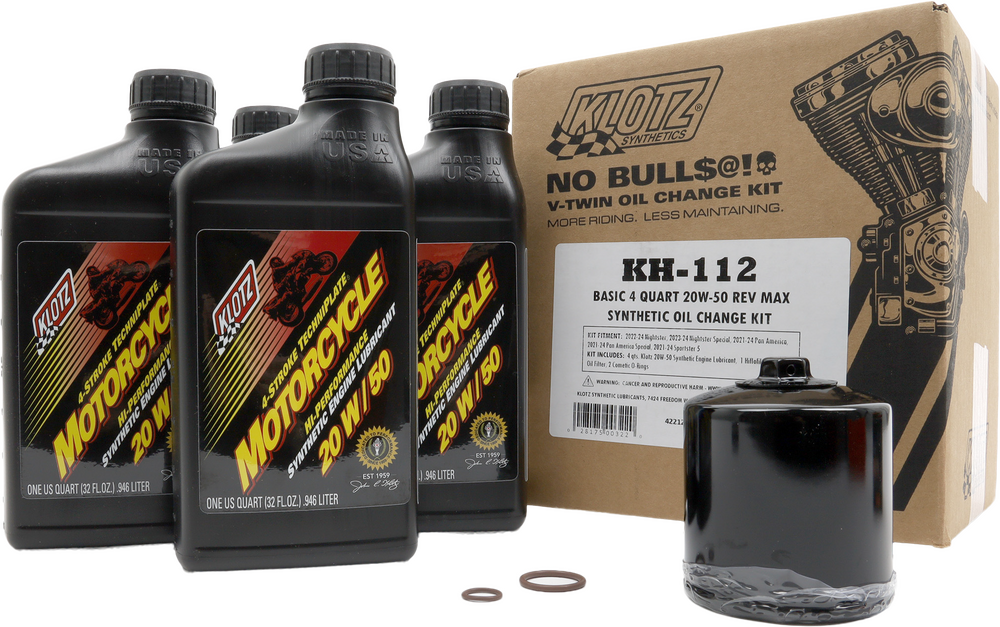 Klotz Basic HD Rev Max 4qt Synthetic Oil Change Kit