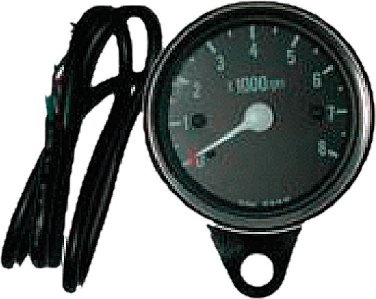 HARDDRIVE MINI 8000 RPM TACHOMETER BLACK FACE