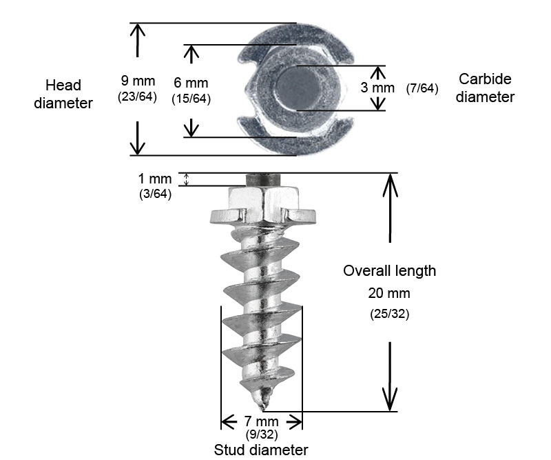 IGRIP 18MM SHOUDLER SCREW STUDS QTY 150