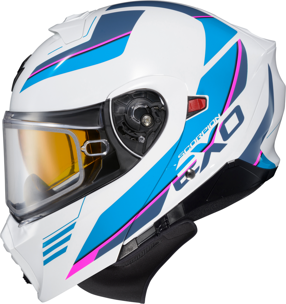 SCORPION EXO EXO-GT930 COLD WEATHER HELMET MODULUS WHT/BLU XL (DUAL PANE)