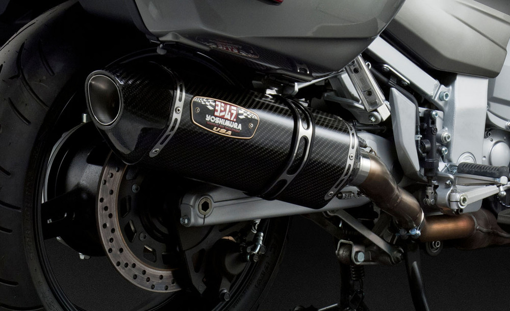 YOSHIMURA EXHAUST SIGNATURE R-77 SLIP-ON SS-CF-CF DUAL