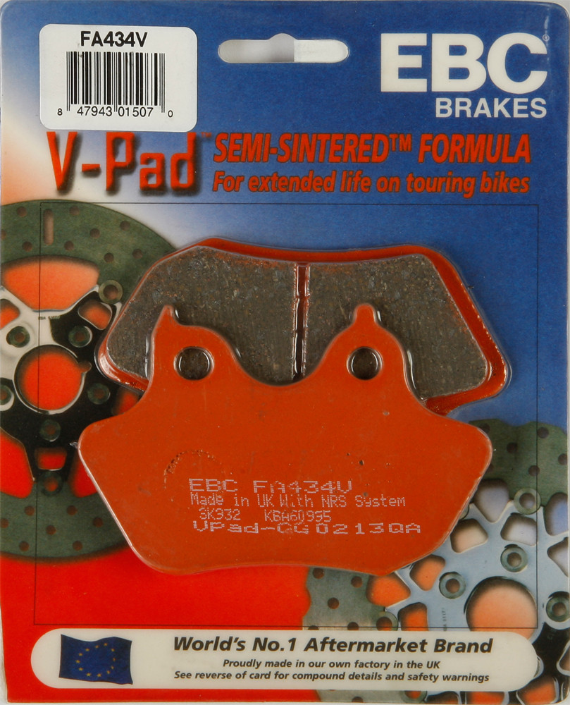 EBC Brakes Semi-Sintered Rear Brake Pads For Harley Softail 2006-2007