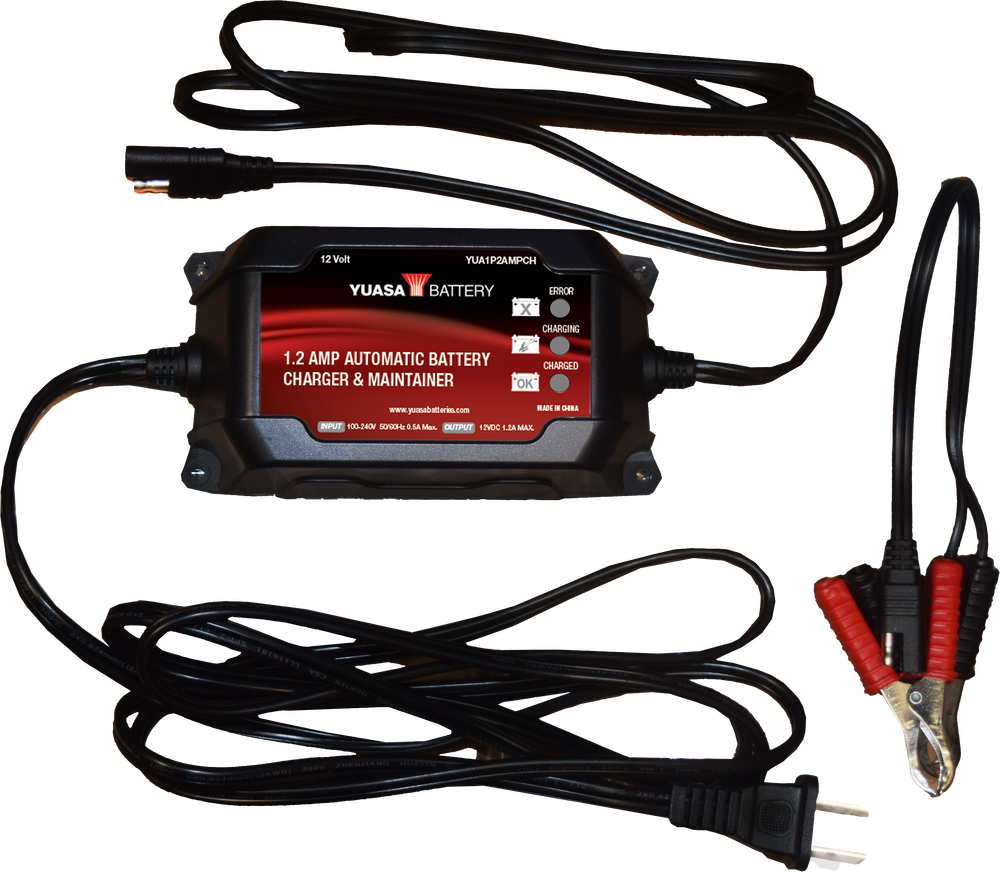 Yuasa 1.2 Amp Automatic Battery Charger & Maintainer