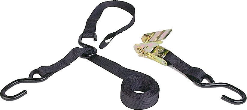 KWIK TEK TRIPLE HOOK RATCHET TIE-DOWN 8' W/SOFT HOOK
