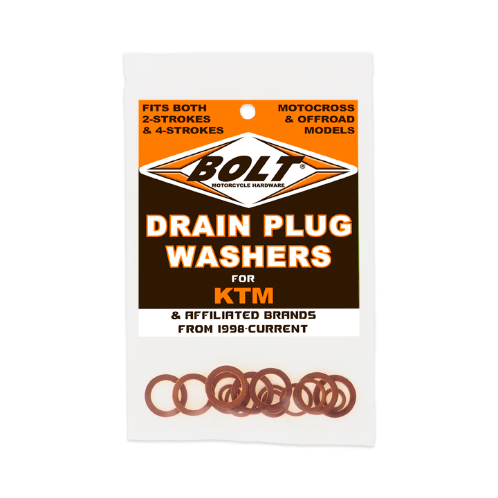 Bolt Hardware Drain Plug Washer Set For KTM Off Road Models