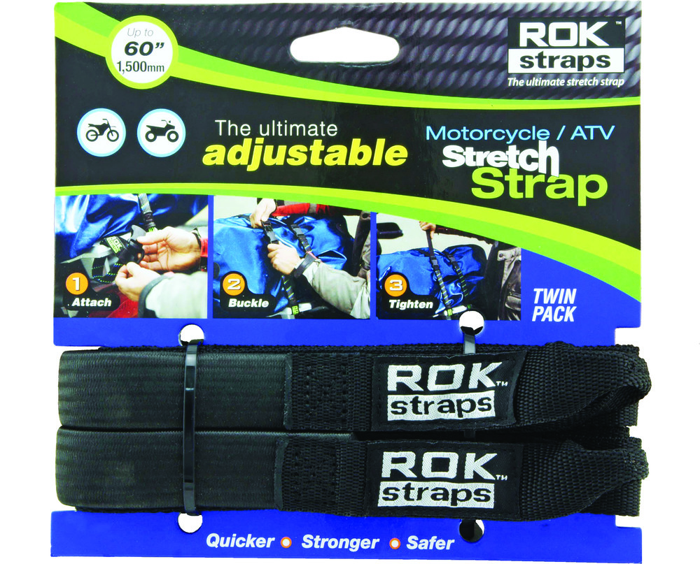 Rokstraps Motorcycle Strap Black 18"X60"X1"