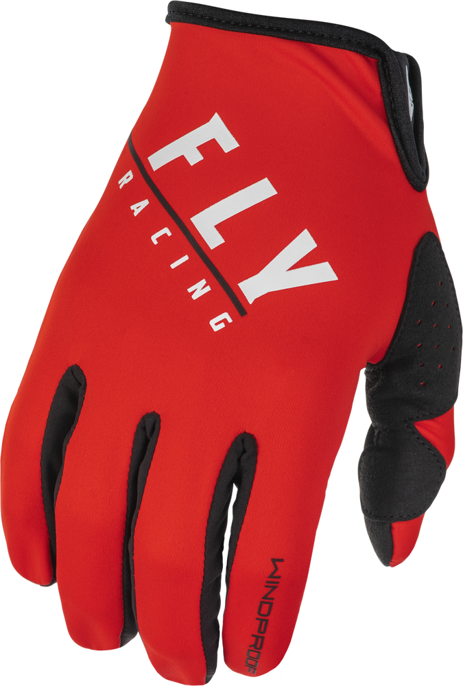 FLY RACING WINDPROOF GLOVES BLACK/RED SZ 13