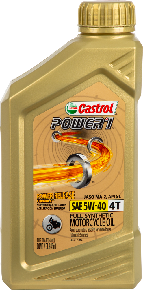CASTROL POWER 1 4T SYNTHETIC 5W40 1QT