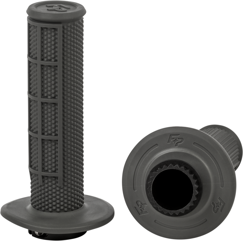 CONTROL MX LOCK-ON GRIPS GREY HALF WAFFLE