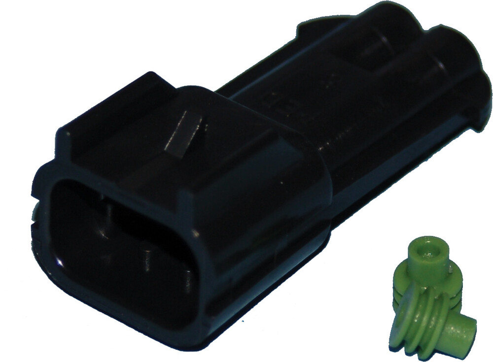 Namz Custom Cycle Delphi-Packard Weatherpack 2-Wire Male Connector