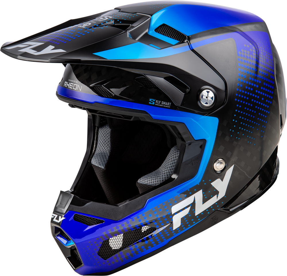FLY RACING FORMULA S CARBON PROTOCOL HLMT BLACK CARBON/BLUE LG