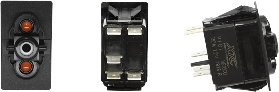 XTC Power Products SPST Carling Rocker Switch with Amber / Amber LEDs