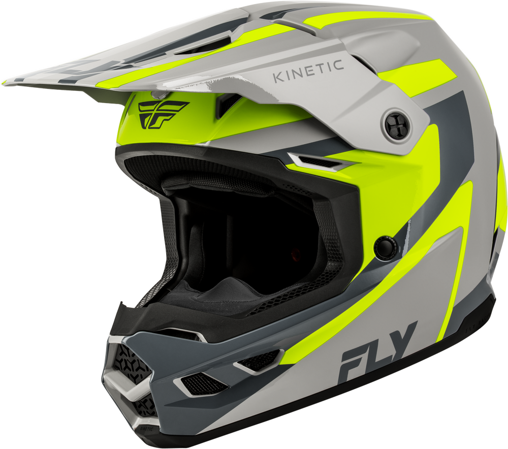 Fly Racing Kinetic Sync Cold Weather Helmet (2027) — Grey/Hi-Vis