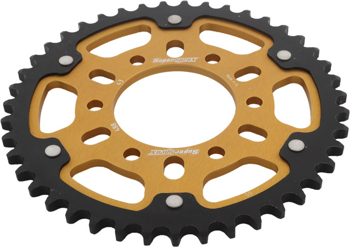 SUPERSPROX REAR STEALTH SPROCKET ALU/STL 43T-530 GLD KAW