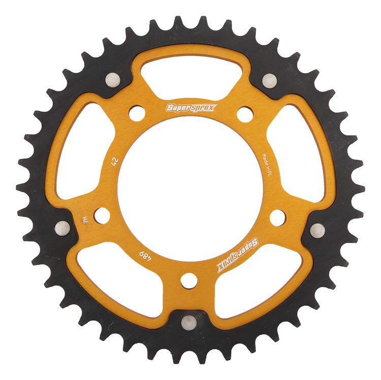 REAR STEALTH SPROCKET ALU/STL 42T-530 GLD KAW