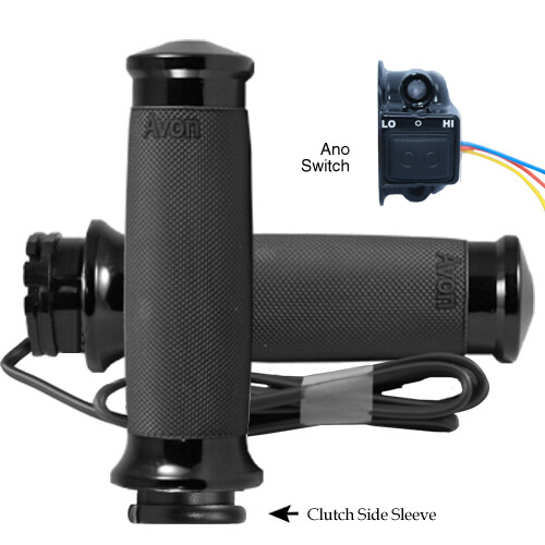 Avon Custom Contour Grips Heated Cable Throttle Black