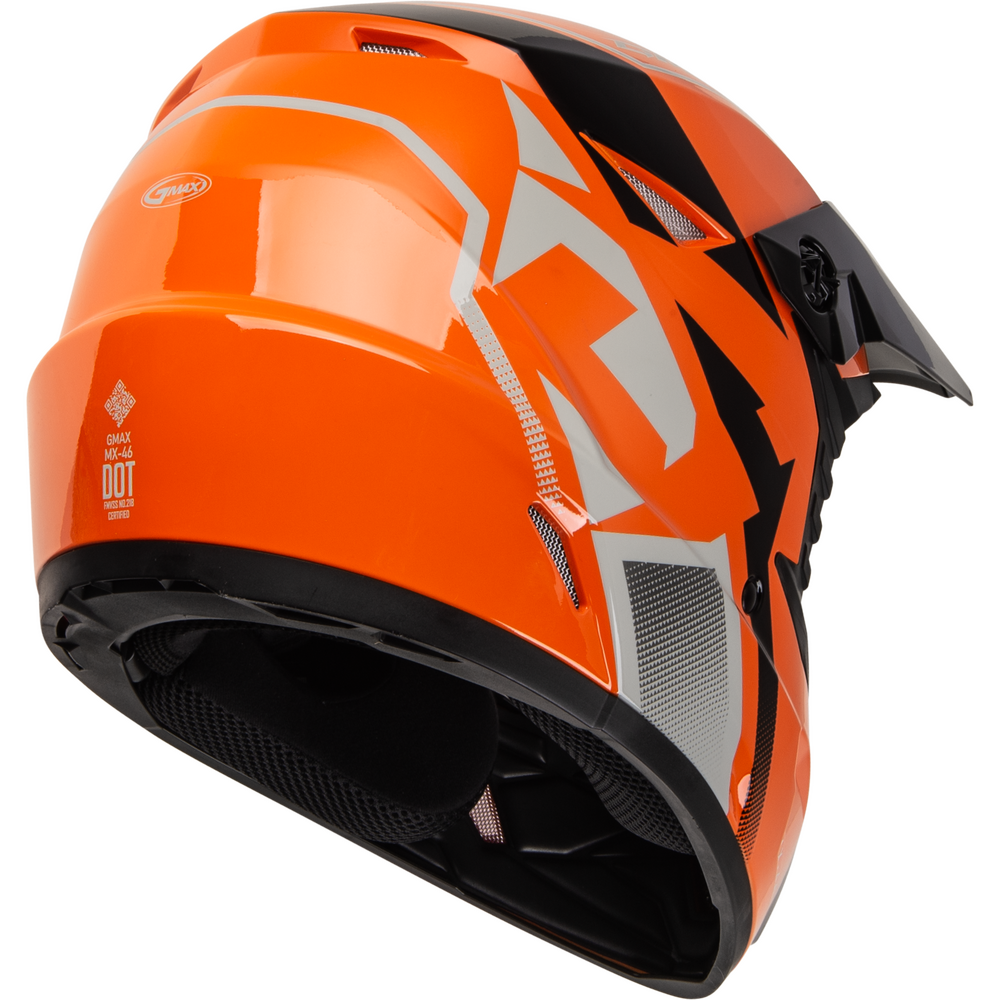 GMAX MX-46 COMPOUND HELMET ORANGE/BLACK/GREY XL