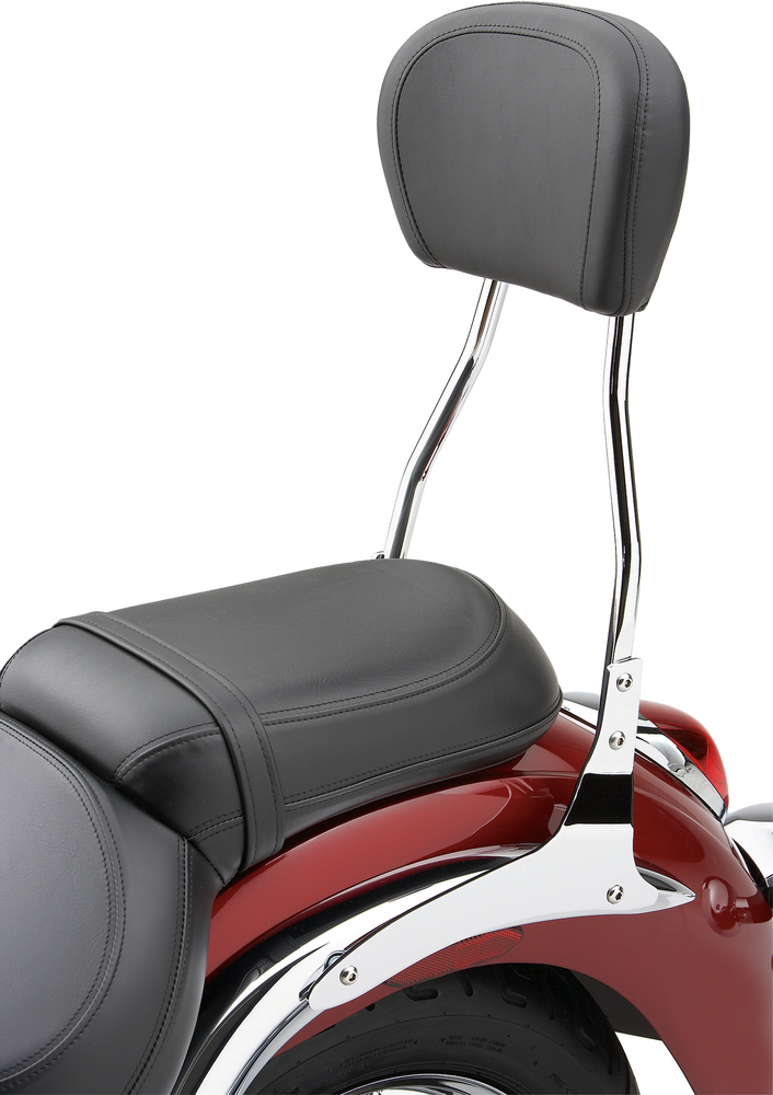 STD ROUND SISSY BAR W/PAD CHROME ROAD STAR 1600/1700