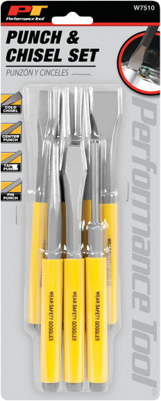 PERFORMANCE TOOL 7 PC PUNCH / CHISEL SET