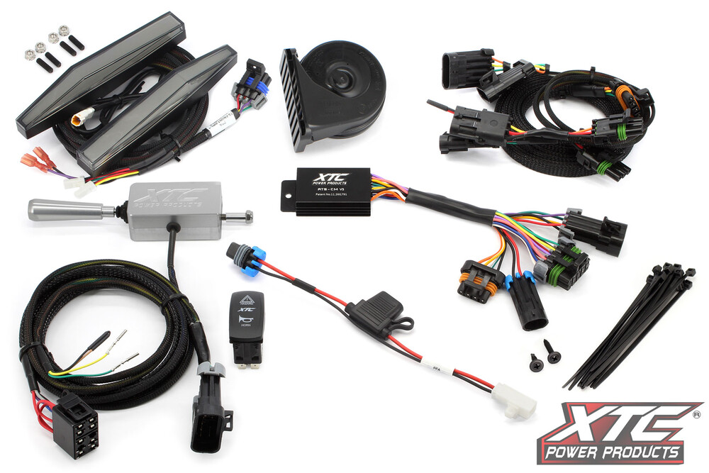 AUTO TURN SIGNAL KIT W/ BILLET LEVER AND FRONT DRL LIGHTS CAN