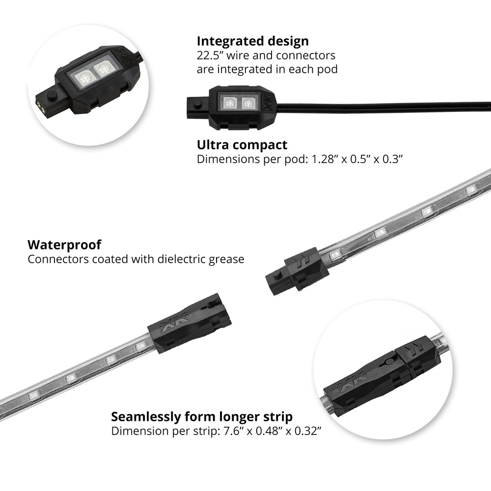 XK GLOW AMBER LED STRIP 10PC KIT