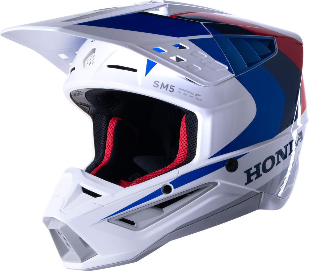 HONDA S-M5 HELMET WHITE/BLUE/RED GLOSSY XS