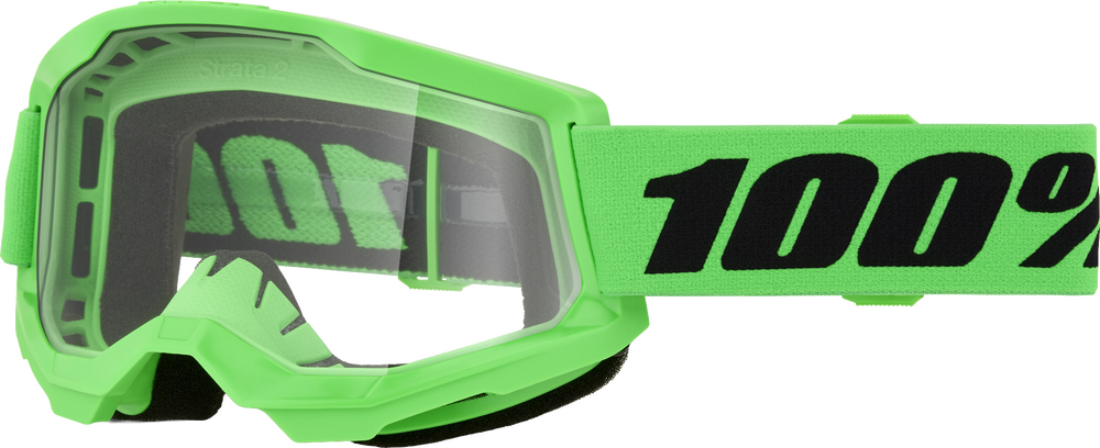 STRATA 2 GOGGLE NEON GREEN CLEAR LENS