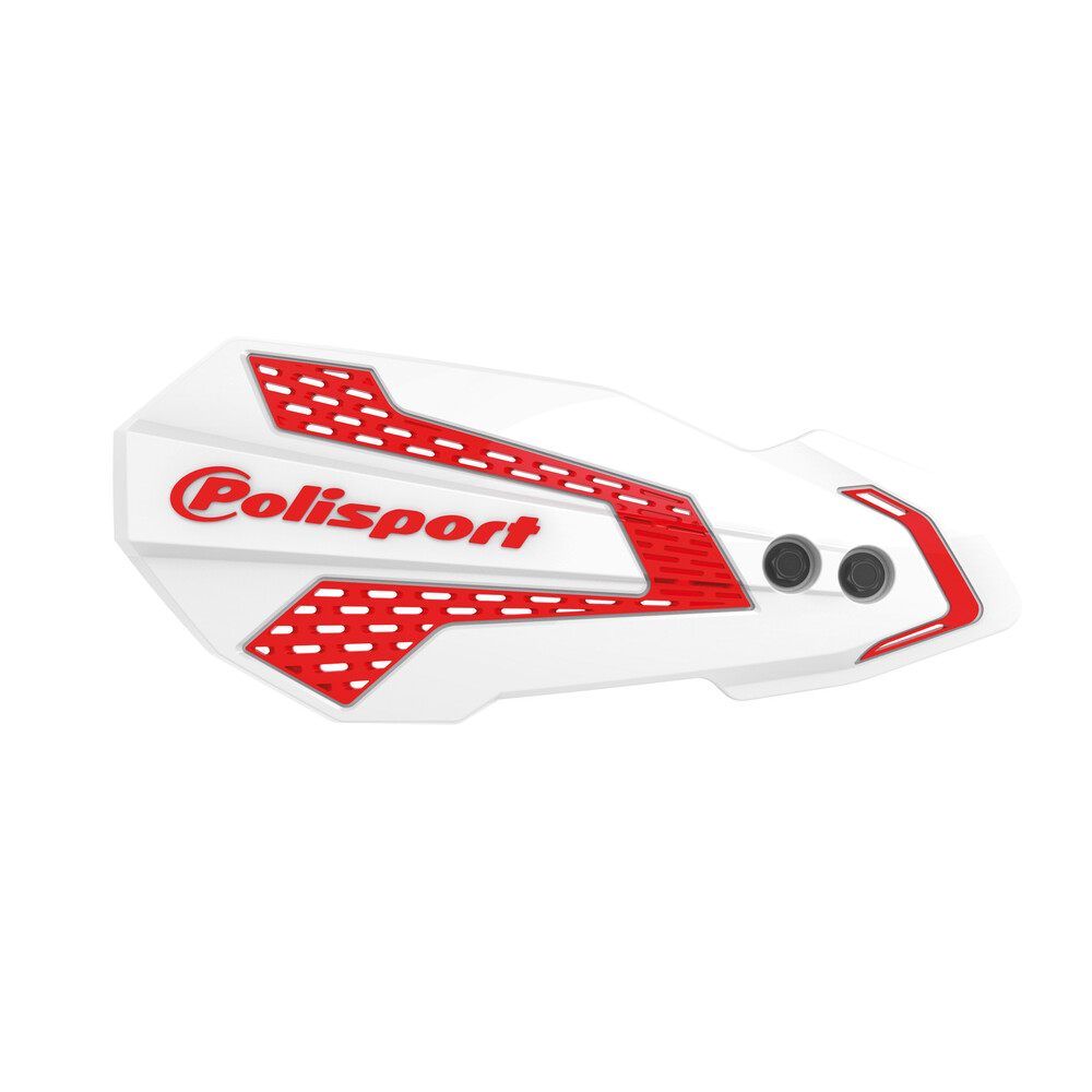POLISPORT MX FLOW HANDGUARDS WHITE/RED HON