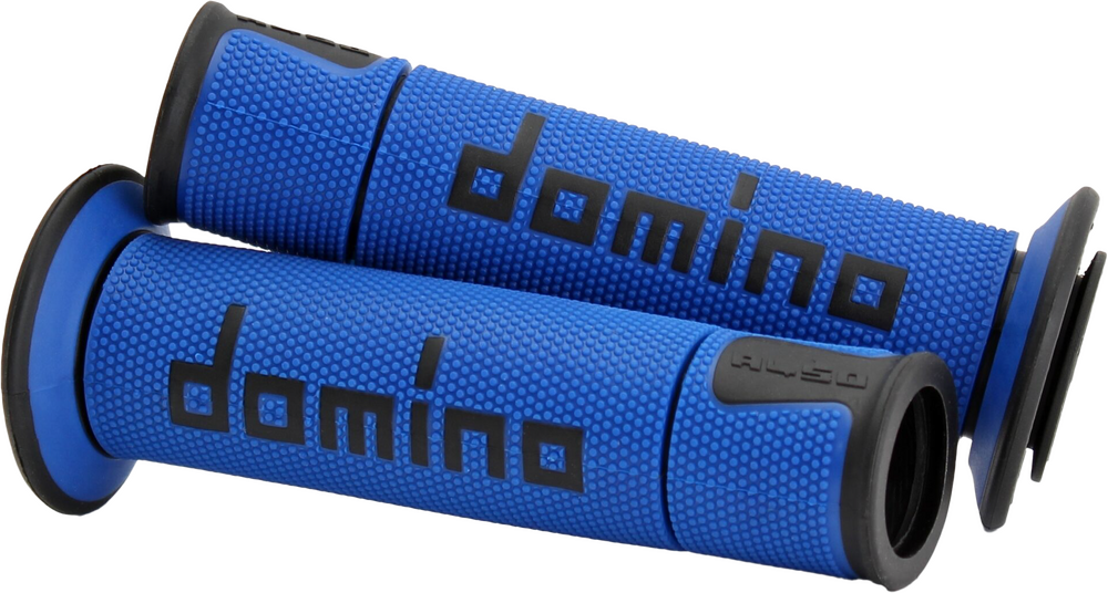 DOMINO RACING A450 ROAD RACING GRIPS BLUE/BLACK PAIR