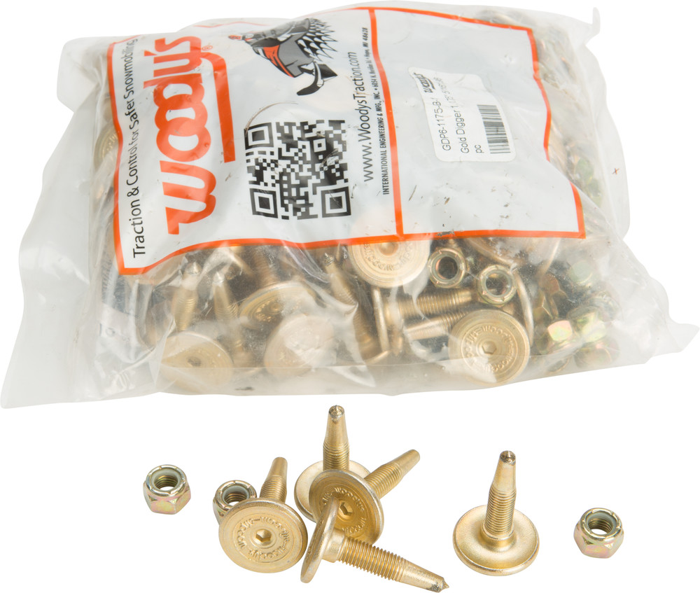 WOODYS GOLD DIGGER CARBIDE TRACTION MASTER STUD 1.175" 96/PK