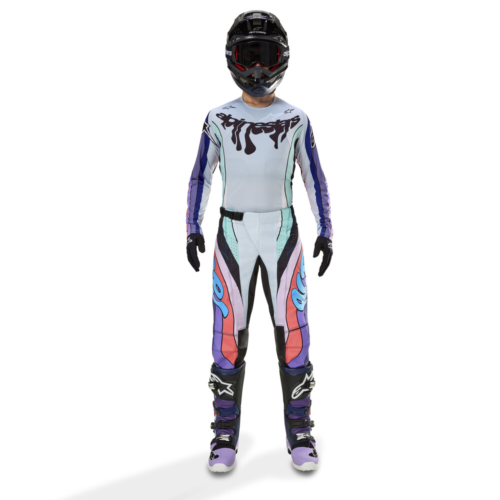 ALPINESTARS TECHSTAR LE IMPERIAL JERSEY DOUBLE PURPLE/BLUE/BLACK MD