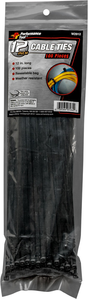 Performance Tool Cable Tie 12" 100/Pack