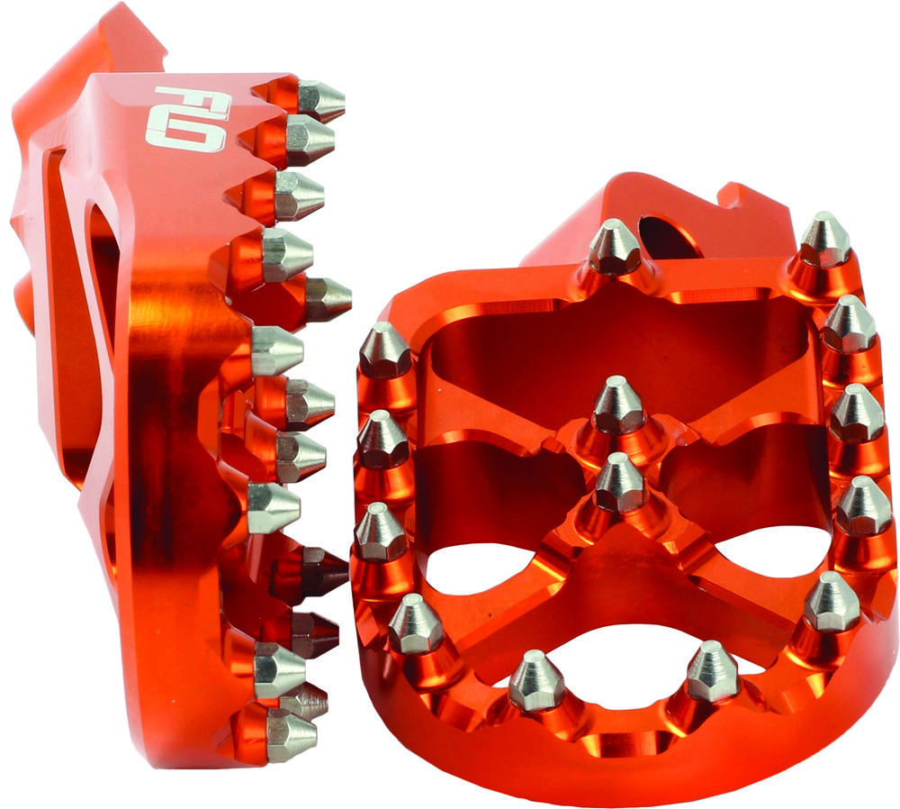FLO MOTORSPORTS PRO SERIES FOOT PEGS ORANGE KTM/HUS