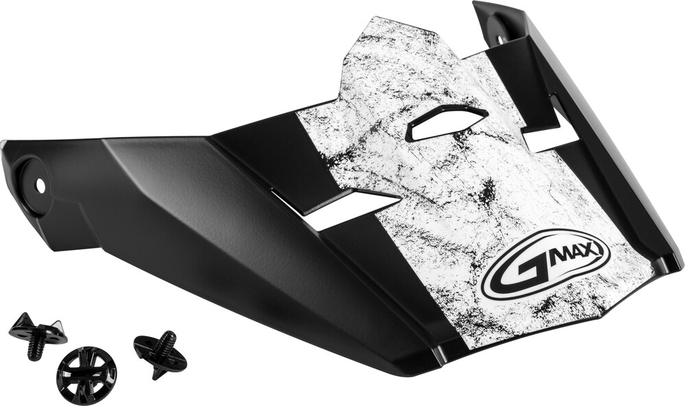 Gmax MX-46 Dominant Visor w/ Screws — Black/White/Red