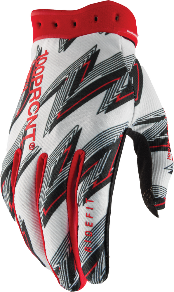 RIDEFIT GLOVES WHITE/RED 2X