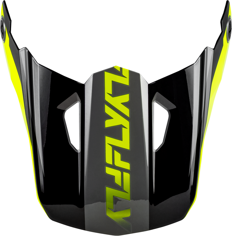 Fly Racing Kinetic Crest Visor (2026) — Grey/Black/Hi-Vis Yellow