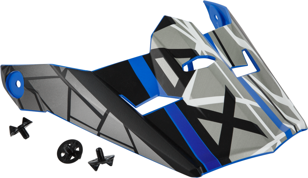 Gmax Mega MX-46 Visor w/Screws — Blue/Black/White