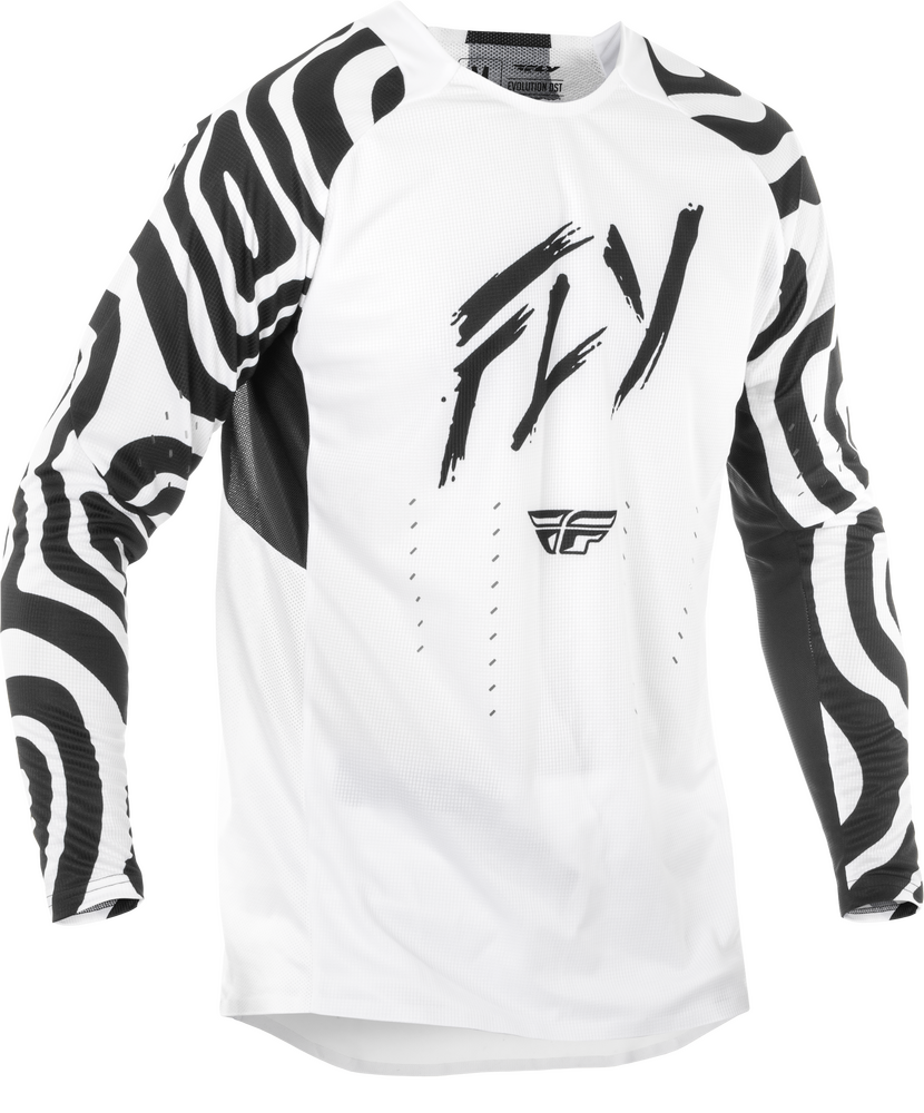 Fly Racing Evolution DST Abyss Jersey — White/Black