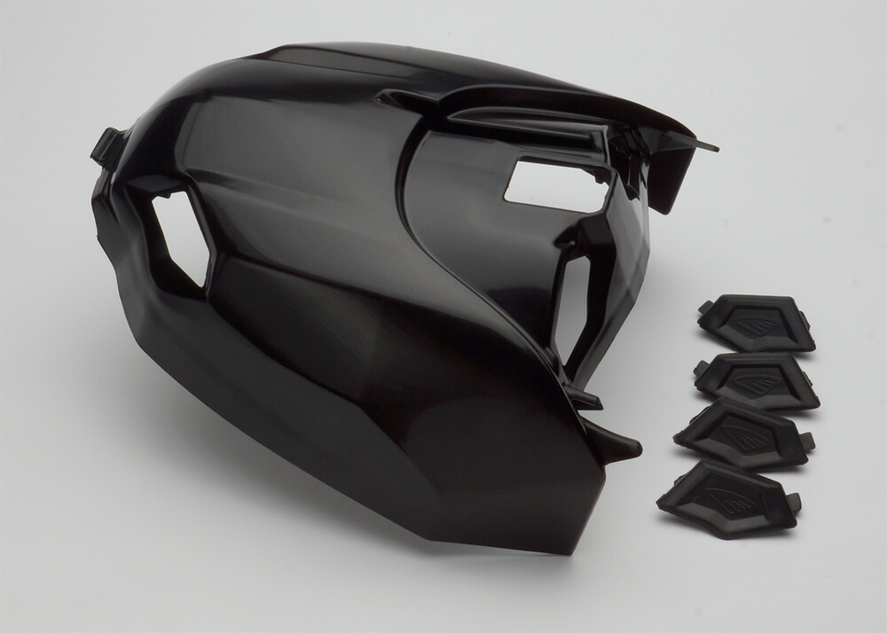 VENTED AIR BOX COVER W/PLUGS - BLACK