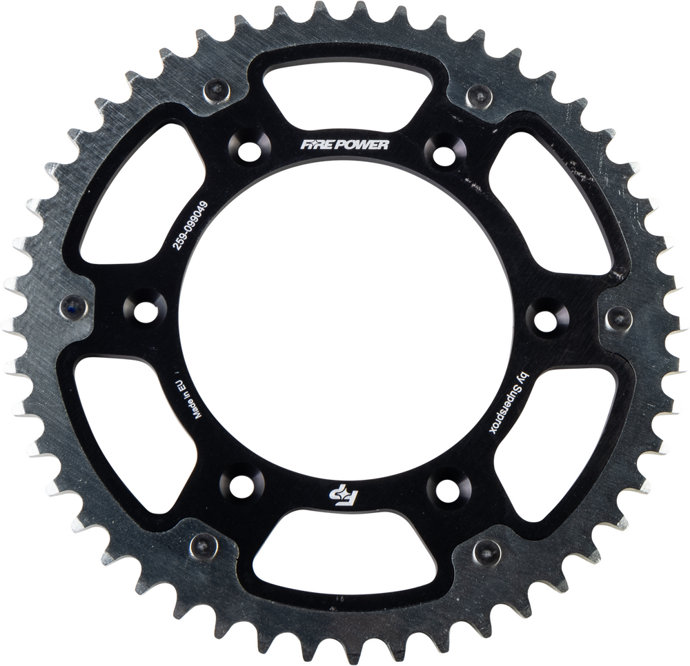 REAR SPROCKET HYBRID 49T BLK/SIL